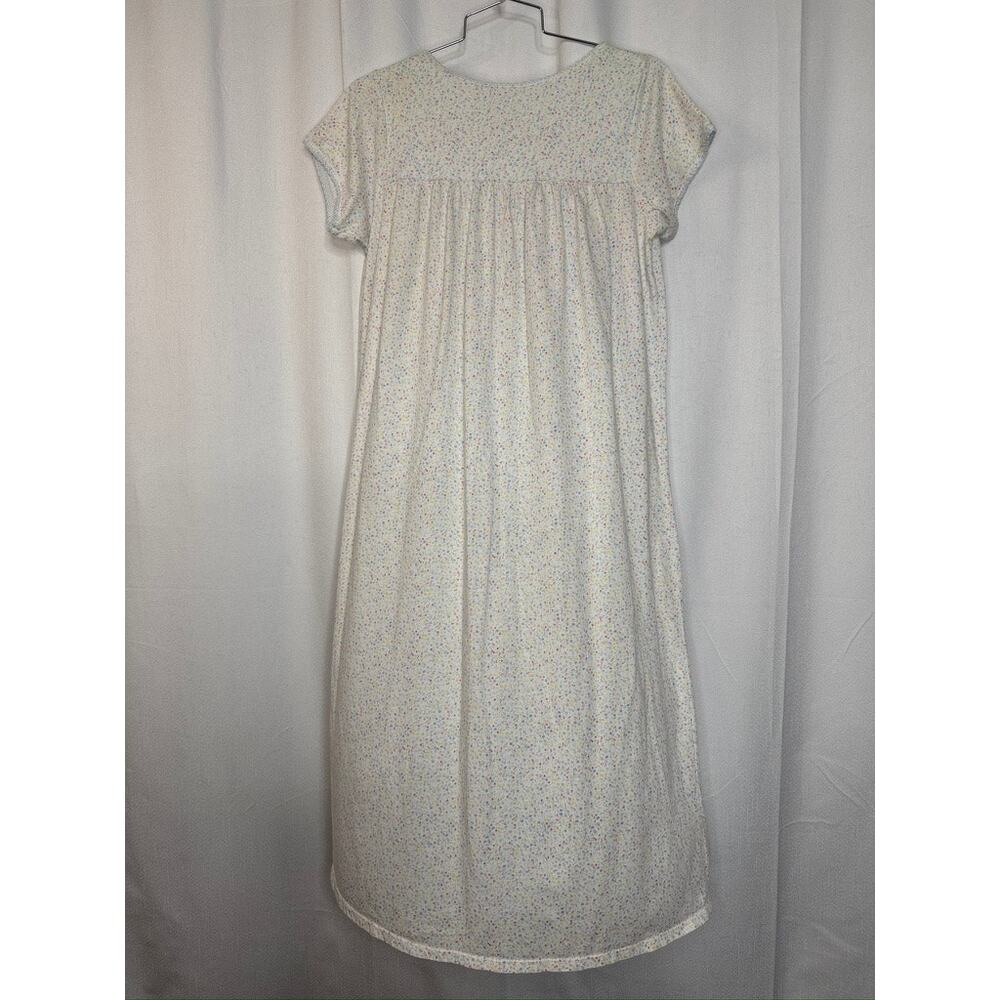 407. Aria Floral Ditsy Print Short Sleeve Nightgown House Dress Size Small - Picture 2 of 7